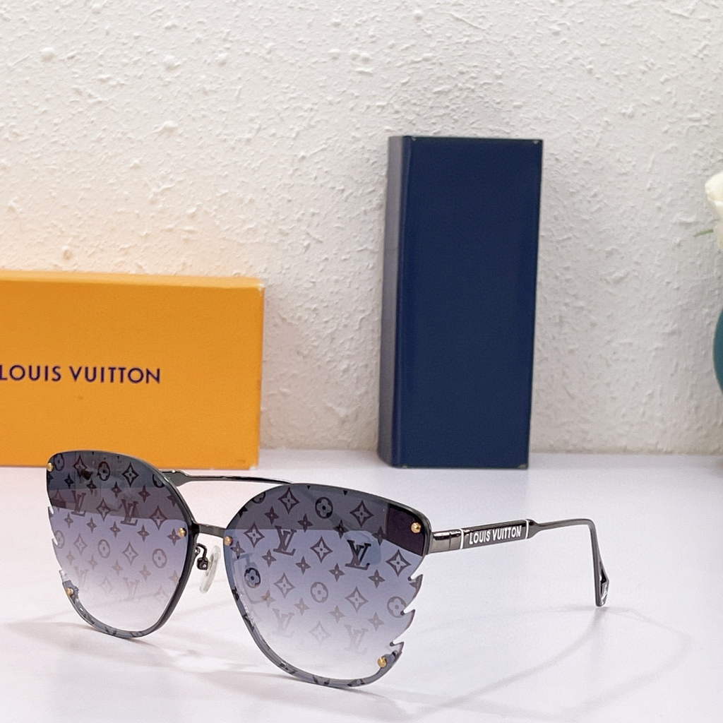 Louis Vuitton flower round sunglasses LV link cat eye sunglasses 992608