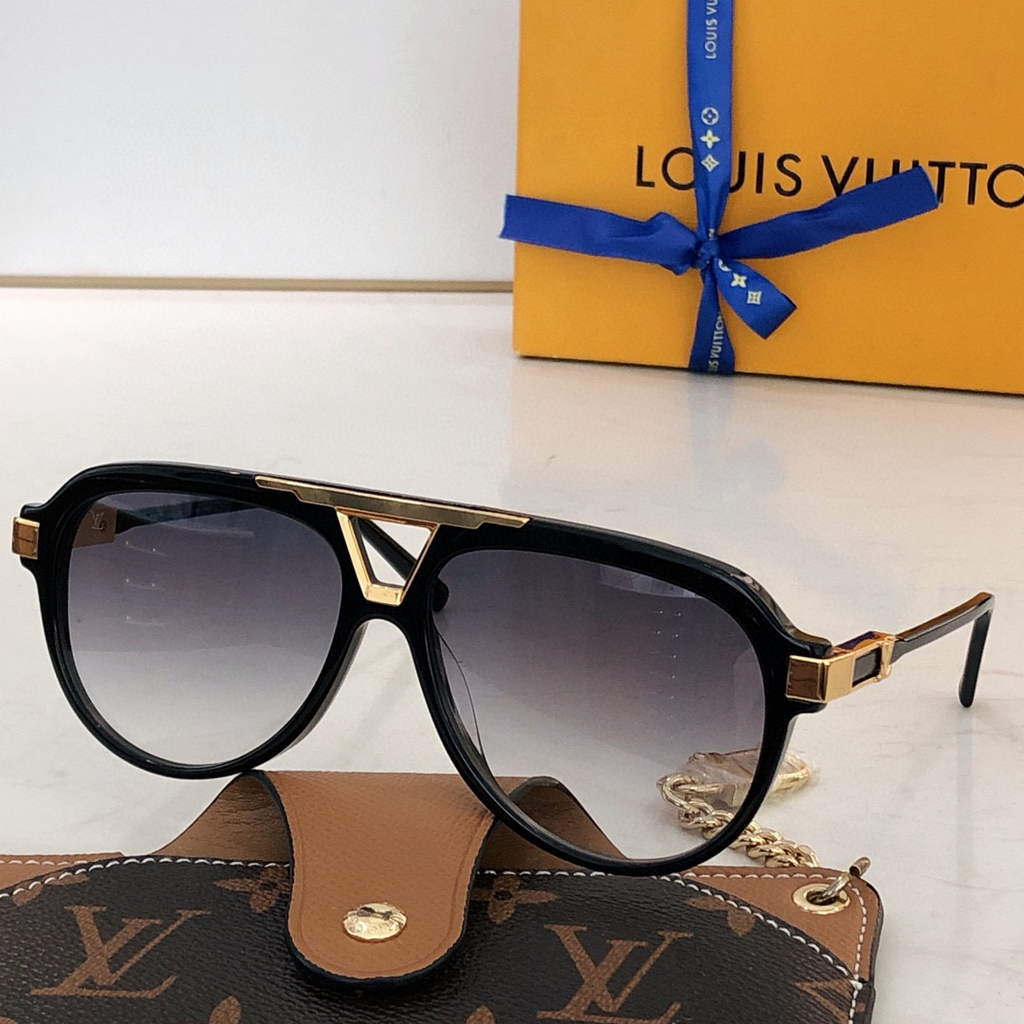 Louis Vuitton flower round sunglasses LV link cat eye sunglasses 992613