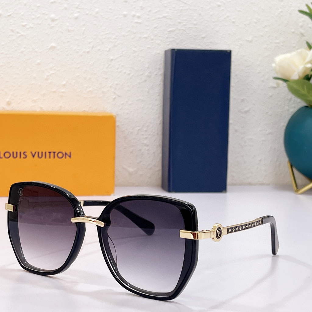 Louis Vuitton flower round sunglasses LV link cat eye sunglasses 992628