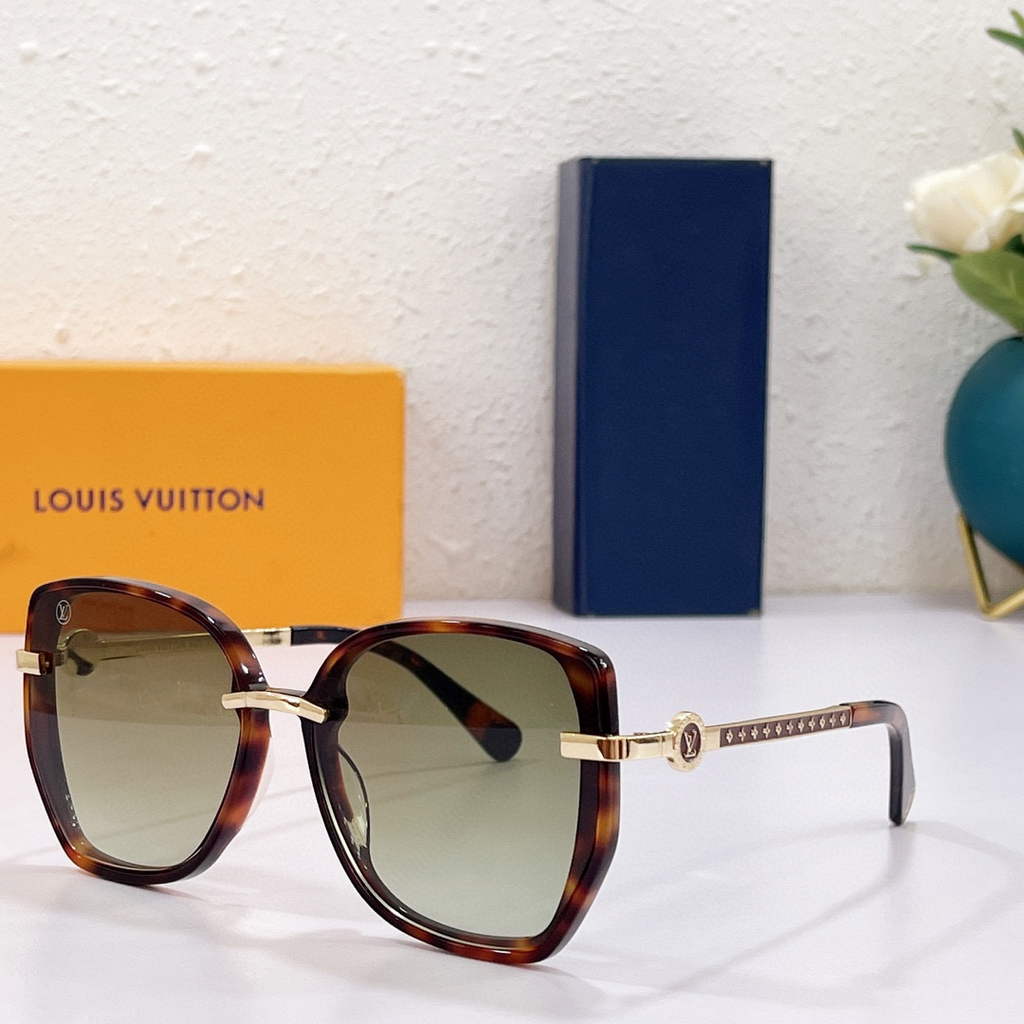 Louis Vuitton flower round sunglasses LV link cat eye sunglasses 992629