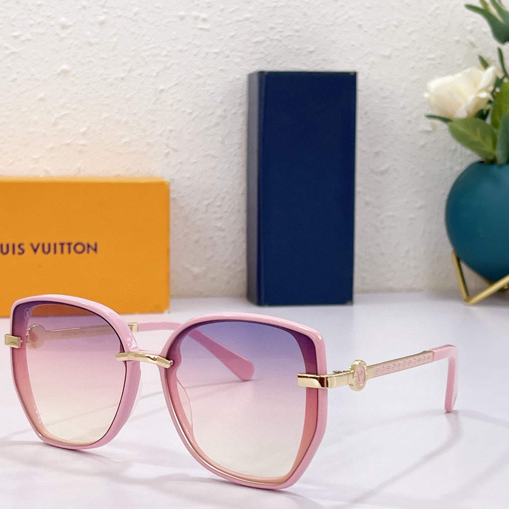 Louis Vuitton flower round sunglasses LV link cat eye sunglasses 992631