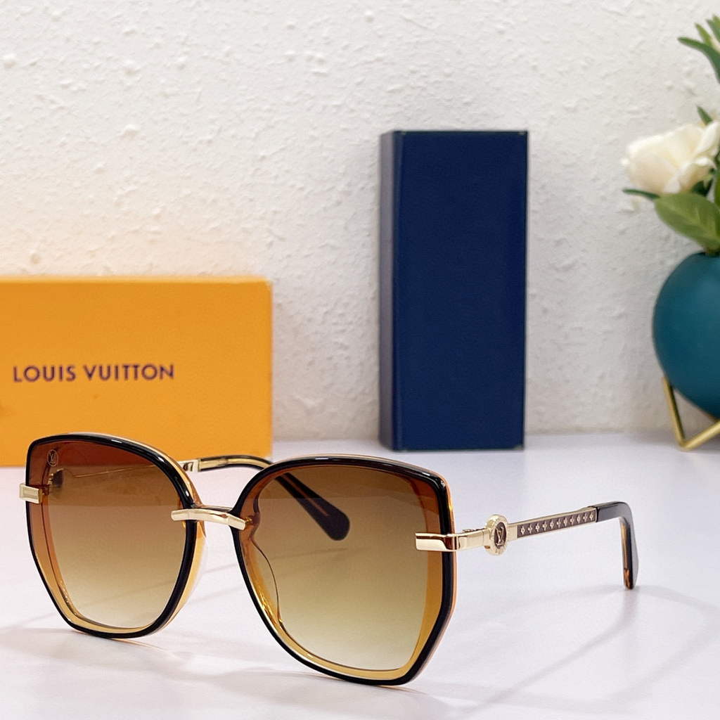 Louis Vuitton flower round sunglasses LV link cat eye sunglasses 992632