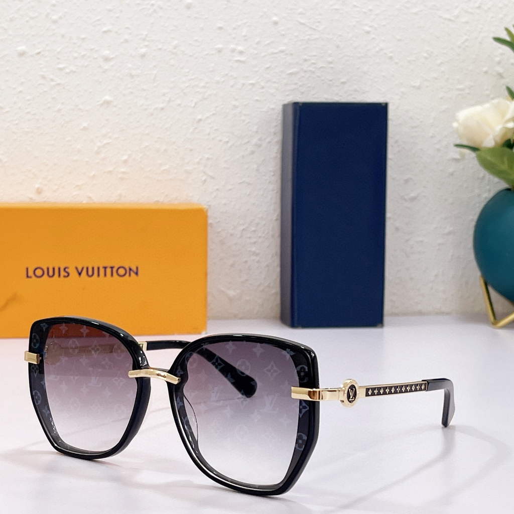 Louis Vuitton flower round sunglasses LV link cat eye sunglasses 992634
