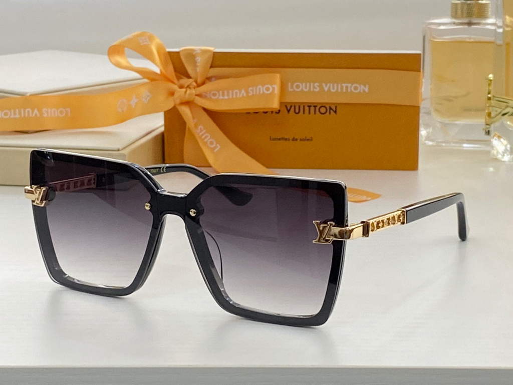 Louis Vuitton flower round sunglasses LV link cat eye sunglasses 992640