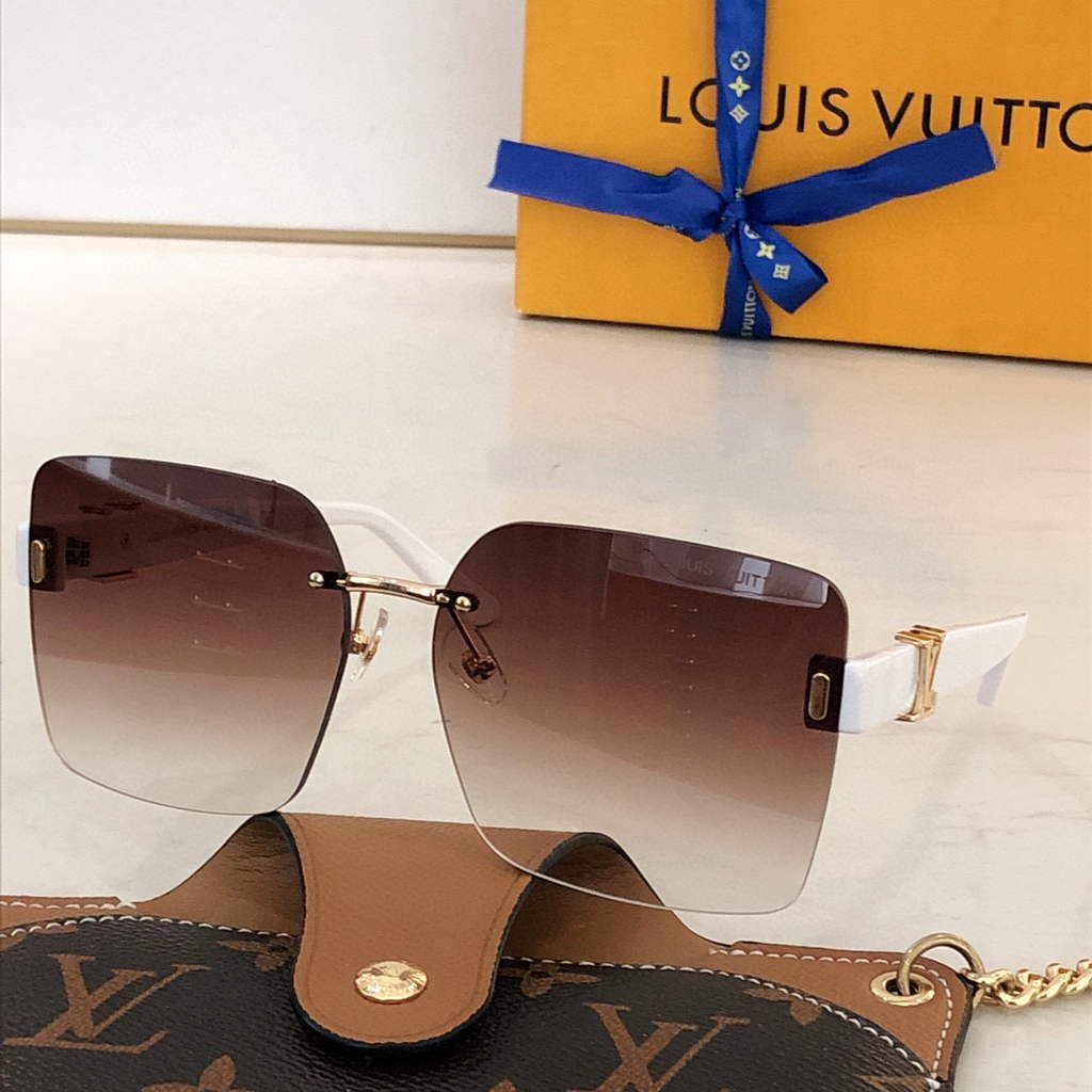 Louis Vuitton flower round sunglasses LV link cat eye sunglasses 992642