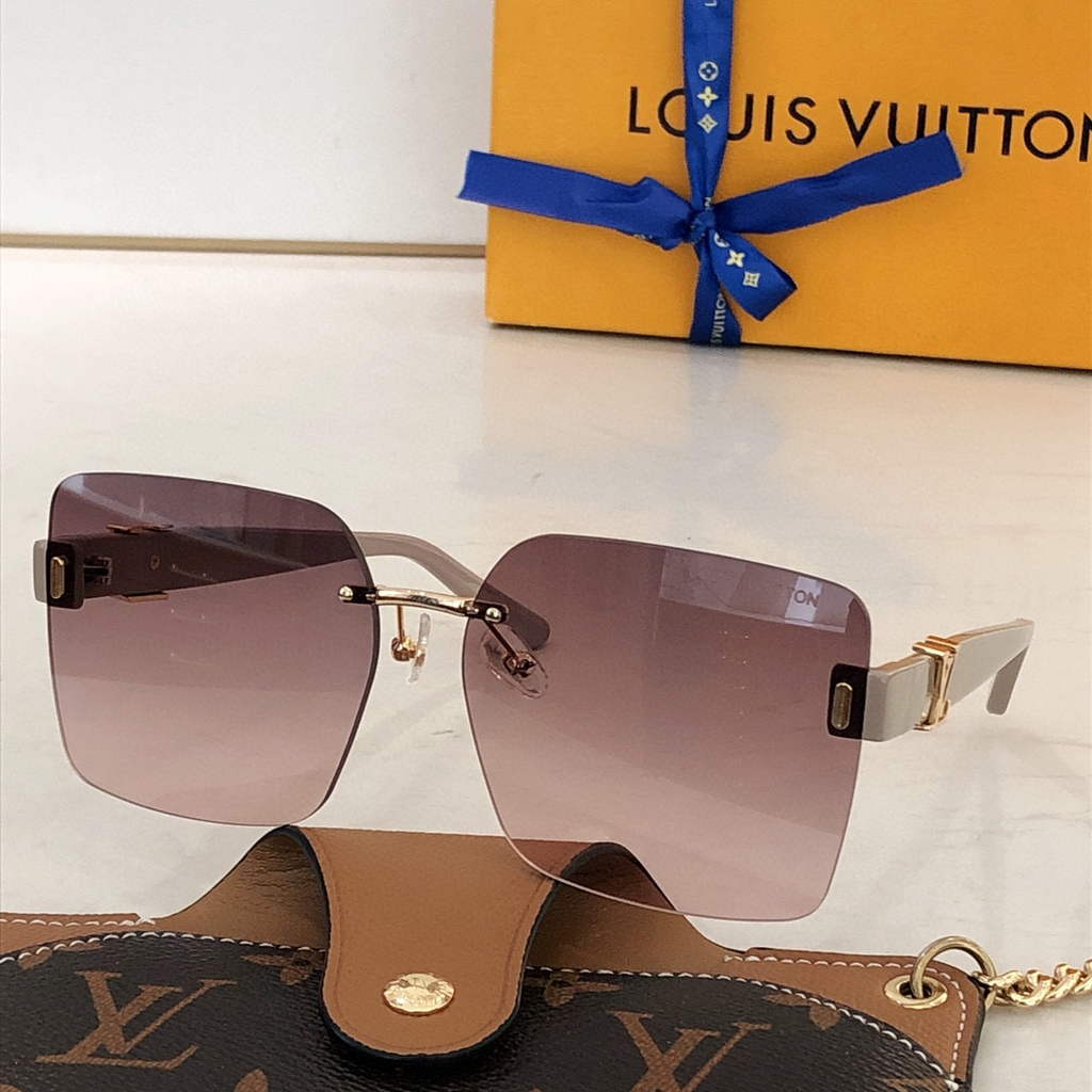Louis Vuitton flower round sunglasses LV link cat eye sunglasses 992643