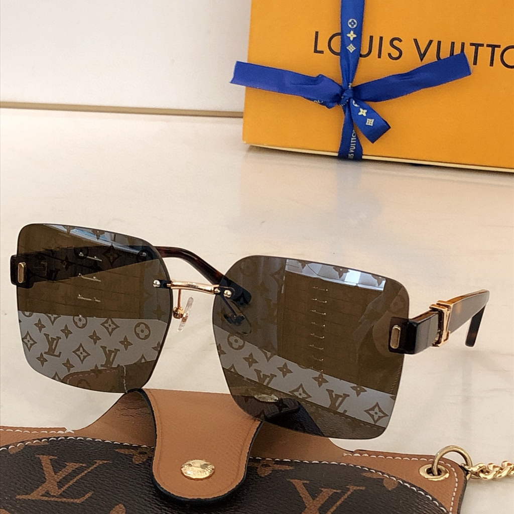 Louis Vuitton flower round sunglasses LV link cat eye sunglasses 992645