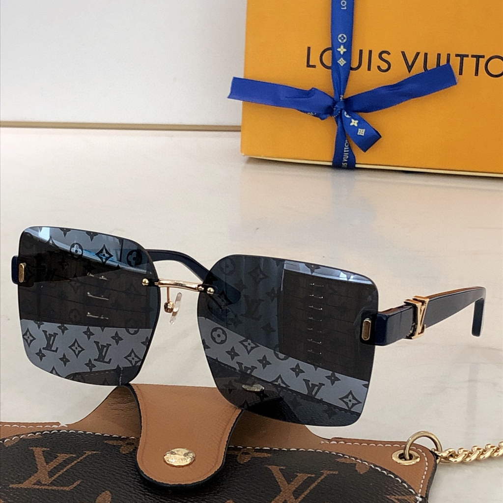 Louis Vuitton flower round sunglasses LV link cat eye sunglasses 992646