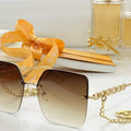 Louis Vuitton flower round sunglasses LV link cat eye sunglasses 992655 - Default Title - View 1