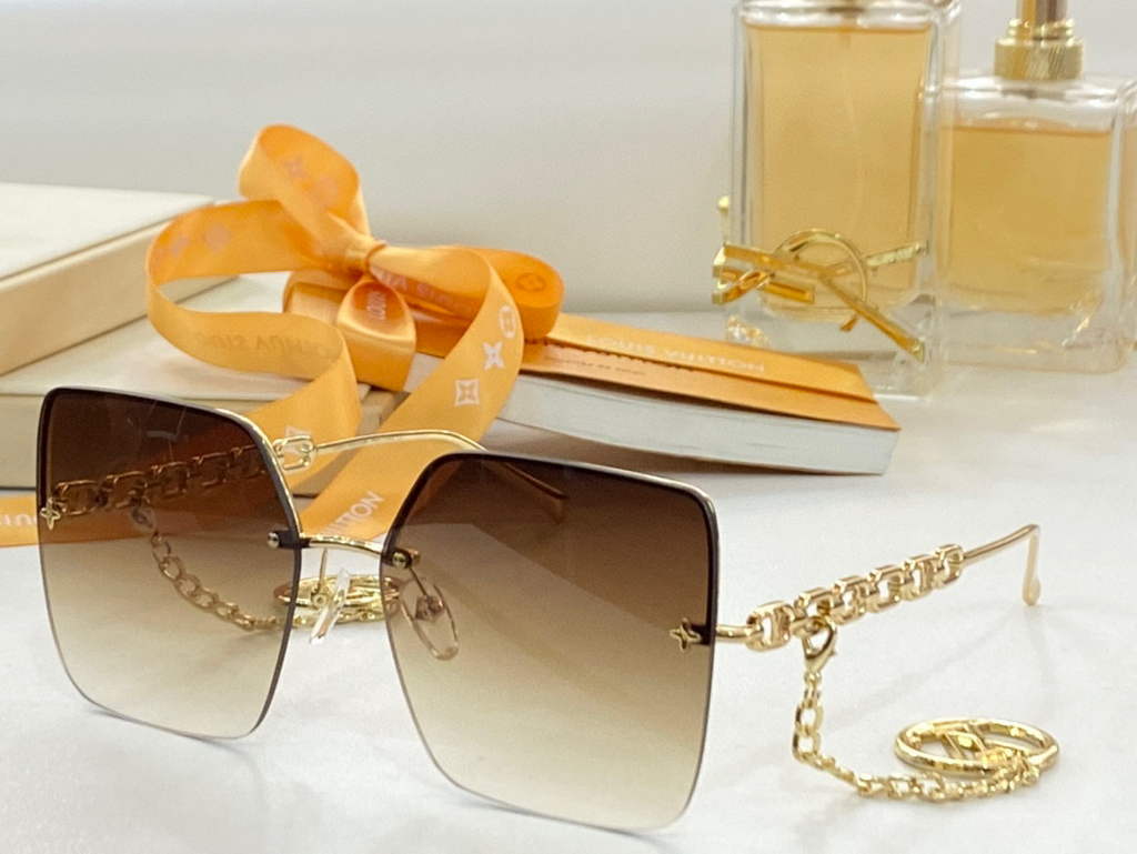 Louis Vuitton flower round sunglasses LV link cat eye sunglasses 992655