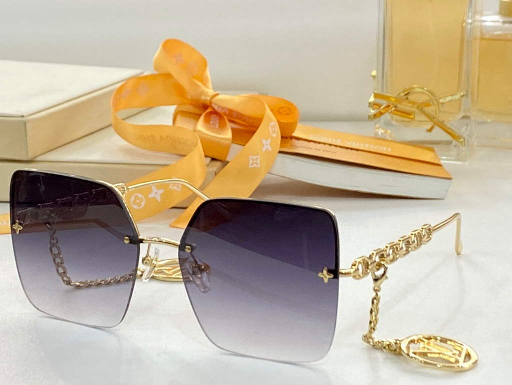 Louis Vuitton flower round sunglasses LV link cat eye sunglasses 992657