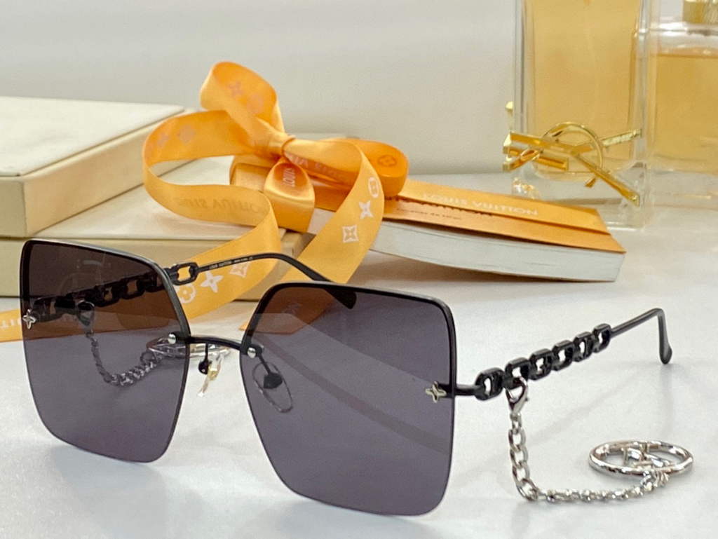 Louis Vuitton flower round sunglasses LV link cat eye sunglasses 992658