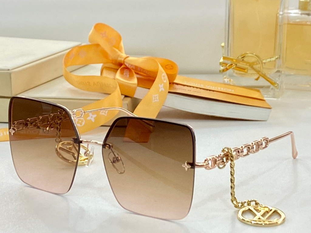 Louis Vuitton flower round sunglasses LV link cat eye sunglasses 992659