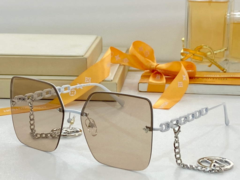 Louis Vuitton flower round sunglasses LV link cat eye sunglasses 992660