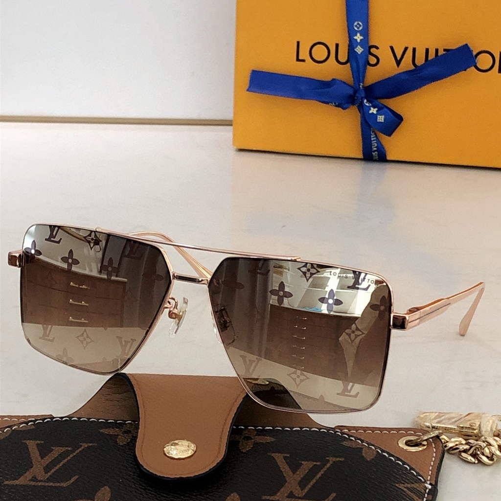 Louis Vuitton flower round sunglasses LV link cat eye sunglasses 992664