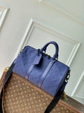 Louis Vuitton Keepall Bandouliere 35 Bag LV M11691 Blue