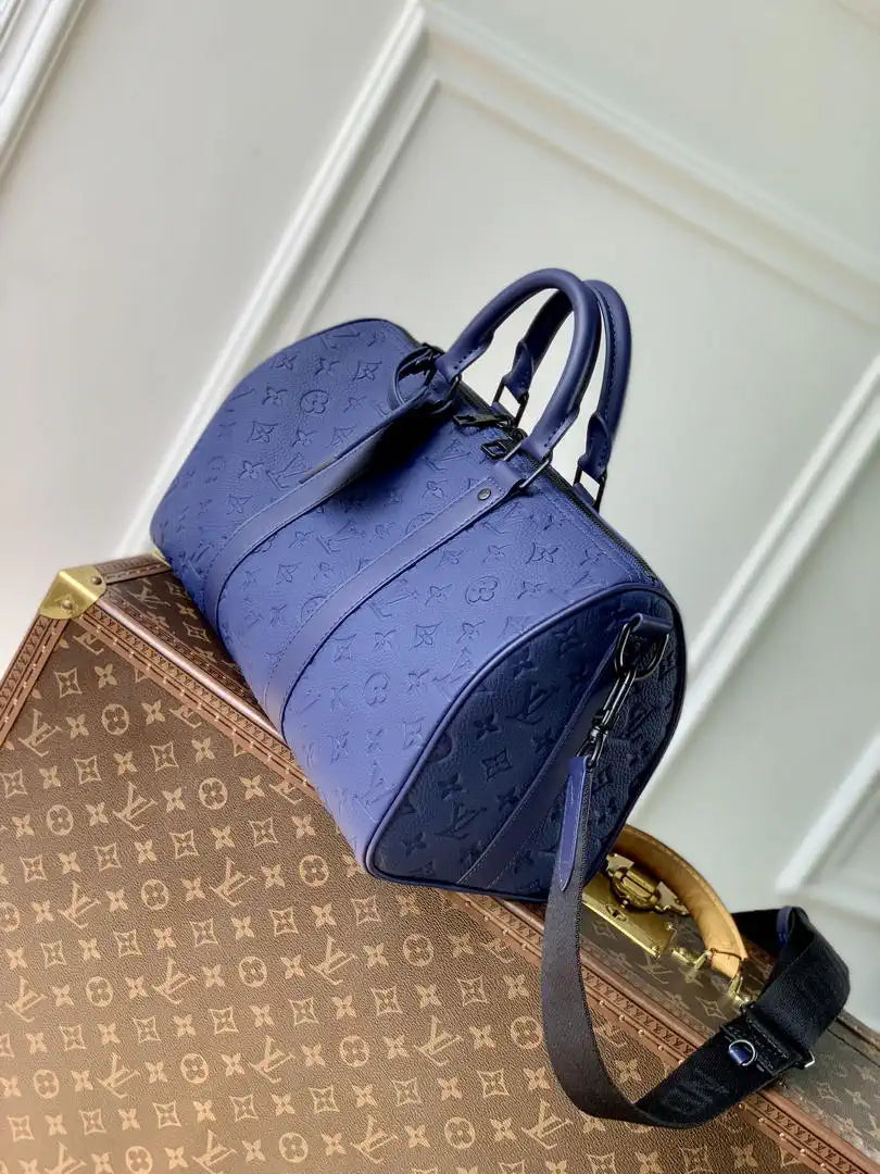 Louis Vuitton Keepall Bandouliere 35 Bag LV M11691 Blue