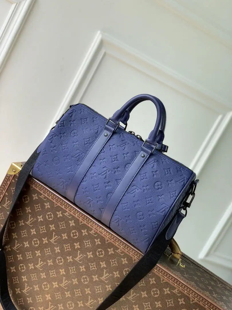 Louis Vuitton Keepall Bandouliere 35 Bag LV M11691 Blue