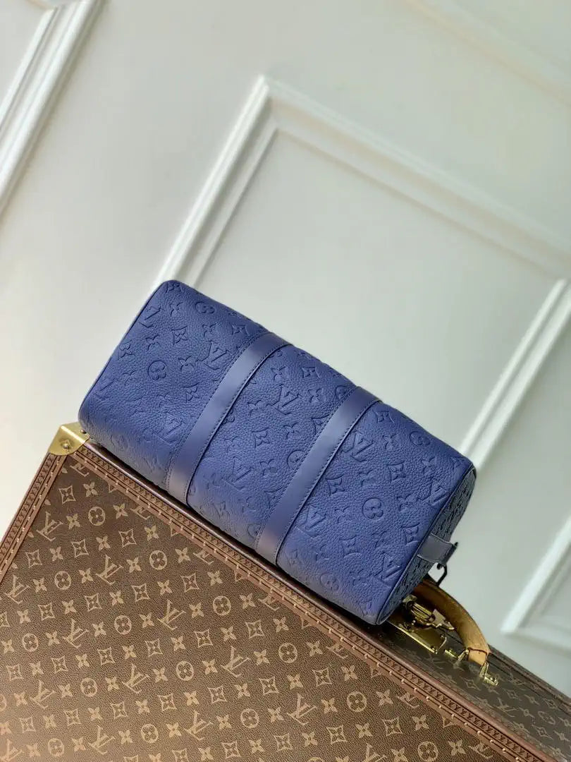 Louis Vuitton Keepall Bandouliere 35 Bag LV M11691 Blue