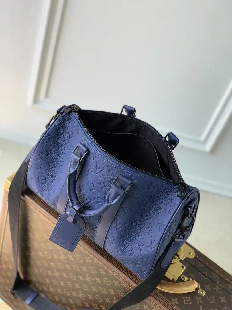 Louis Vuitton Keepall Bandouliere 35 Bag LV M11691 Blue