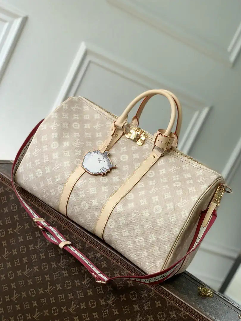 Louis Vuitton Keepall Bandouliere 45 Bag LV M25787 Meowgram coated canvas