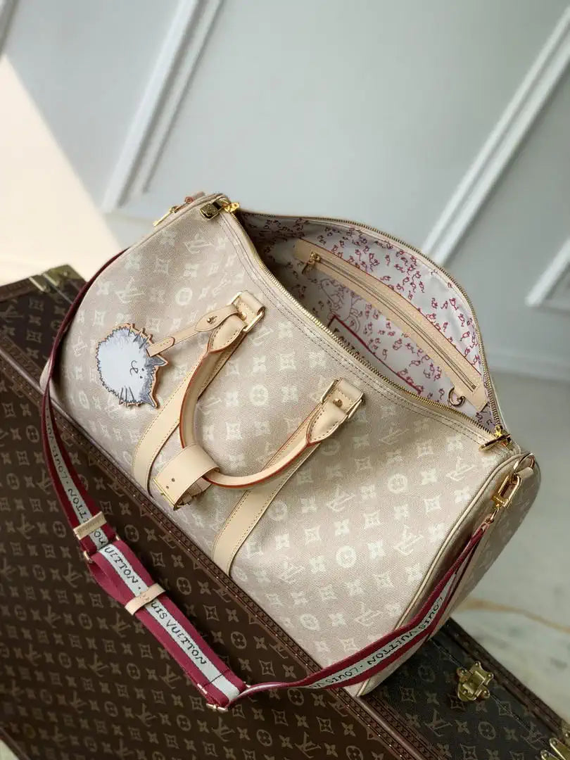 Louis Vuitton Keepall Bandouliere 45 Bag LV M25787 Meowgram coated canvas