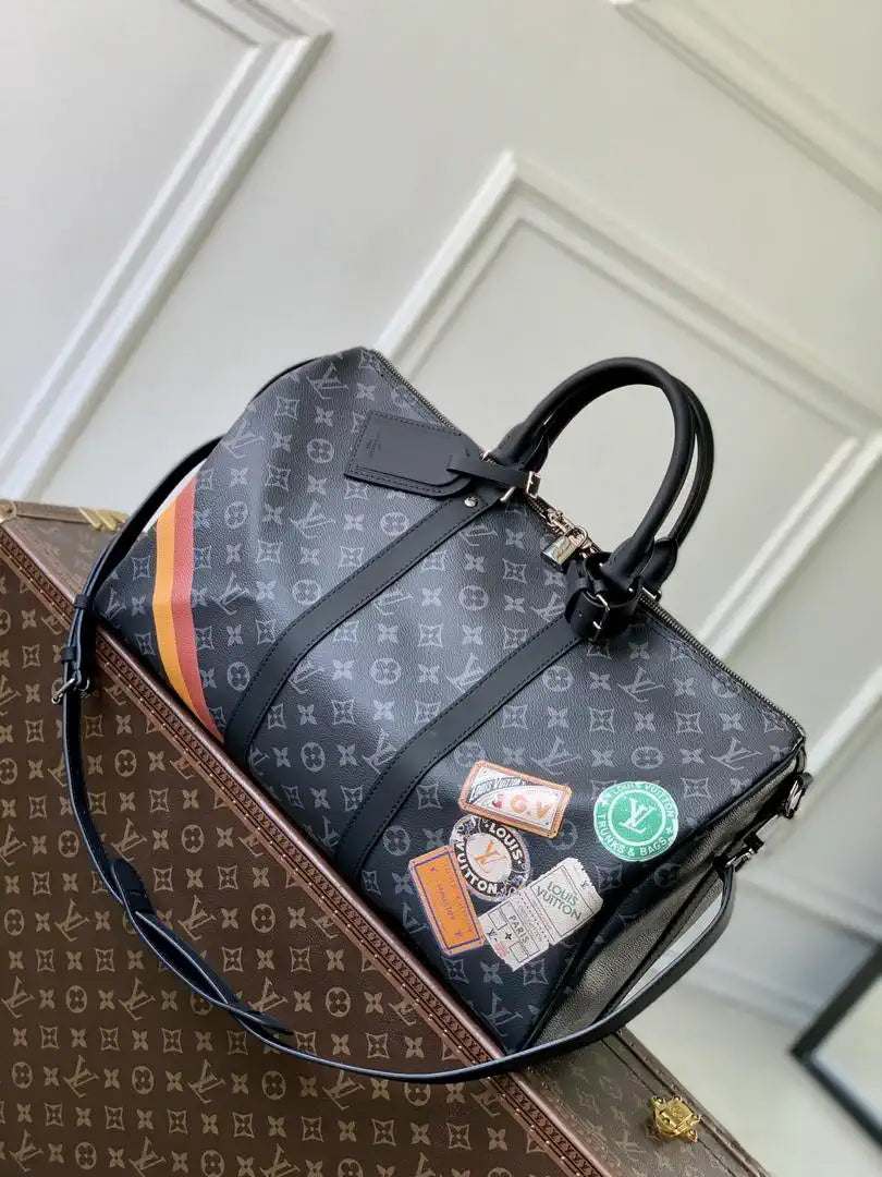 Louis Vuitton Keepall Bandouliere 45 Mon Monogram Bag LV P01949 Monogram Eclipse
