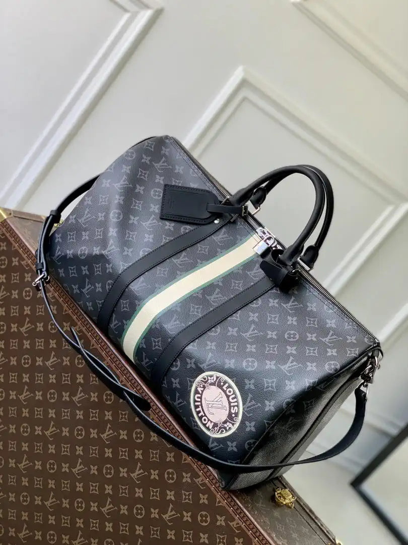 Louis Vuitton Keepall Bandouliere 50 Mon Monogram Bag LV P01950 Monogram Eclipse