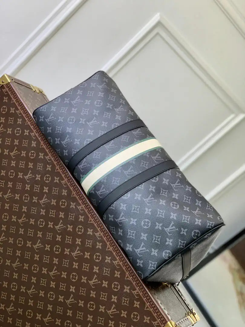 Louis Vuitton Keepall Bandouliere 50 Mon Monogram Bag LV P01950 Monogram Eclipse
