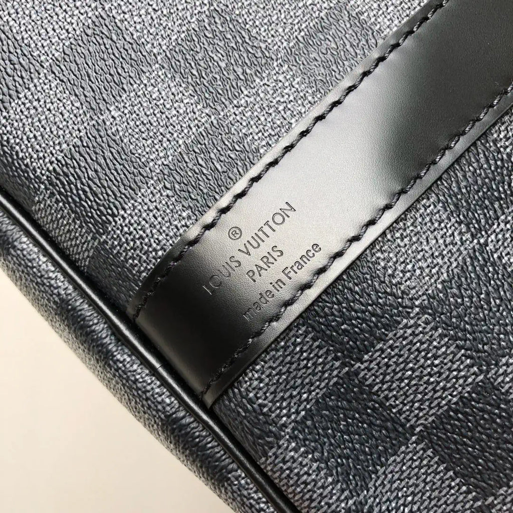 Louis Vuitton Keepall Bandouliere 50 Travel Bag LV N41416 Damier Graphite Canvas