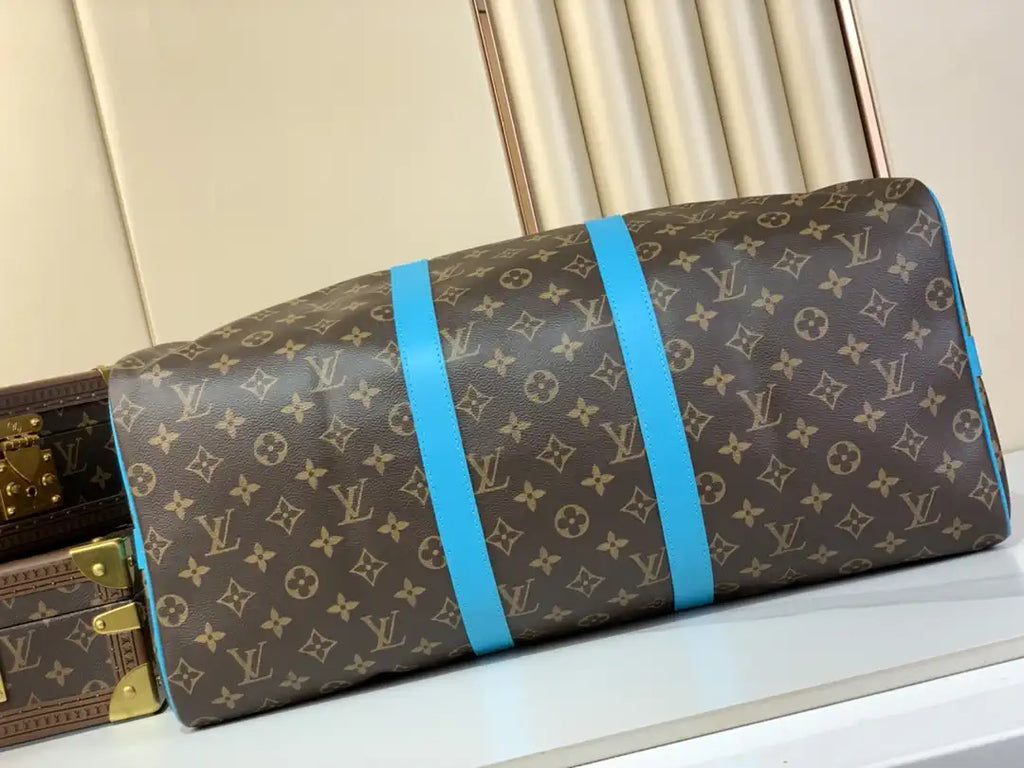 Louis Vuitton Keepall Bandouliere 50 Bag LV M12629 Monogram Light Blue