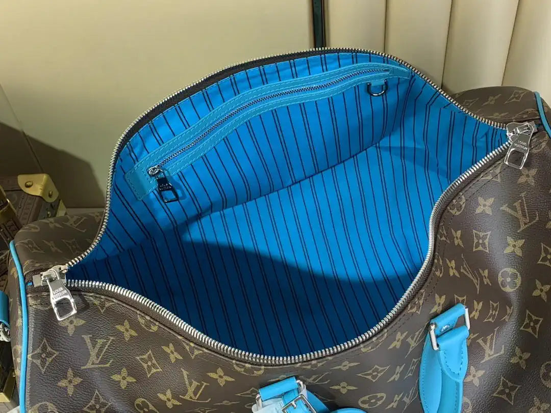 Louis Vuitton Keepall Bandouliere 50 Bag LV M12629 Monogram Light Blue