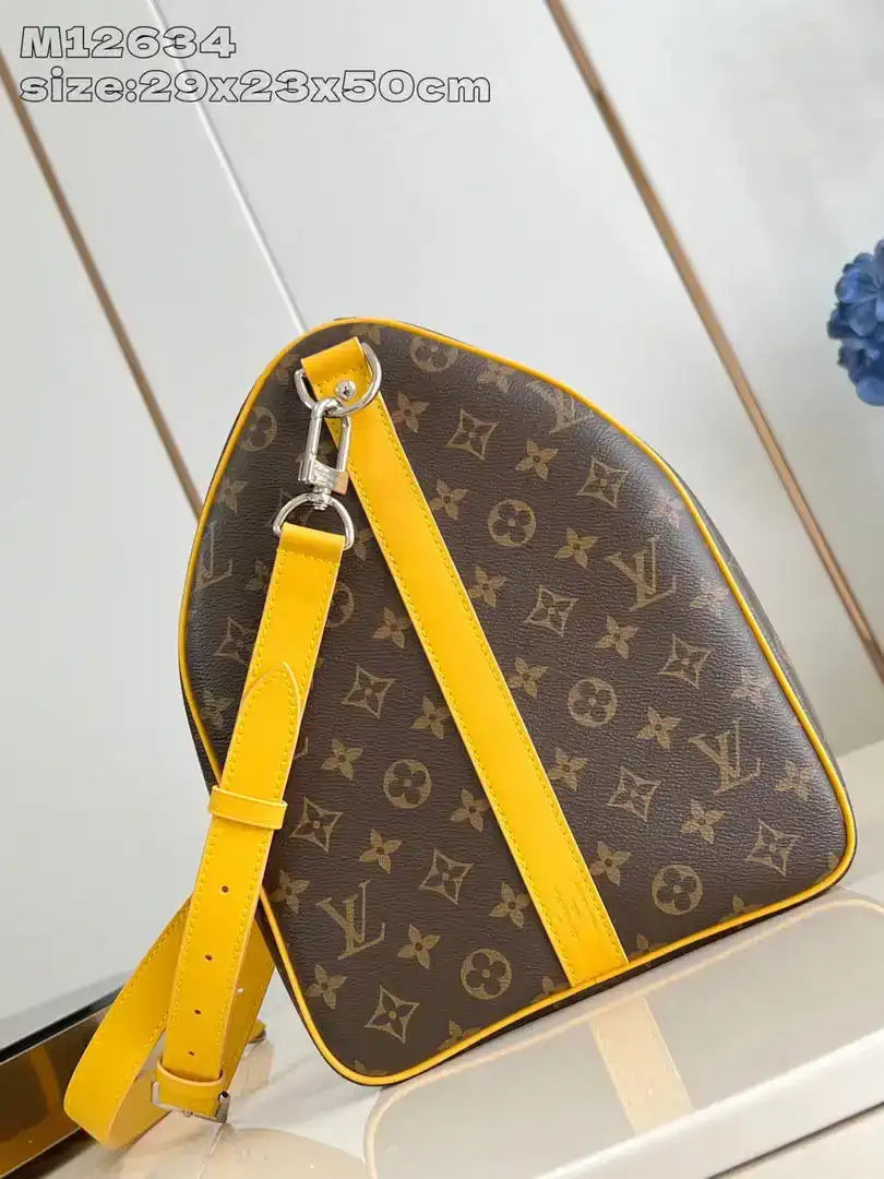Louis Vuitton Keepall Bandouliere 50 Bag LV M12634 Monogram Yellow