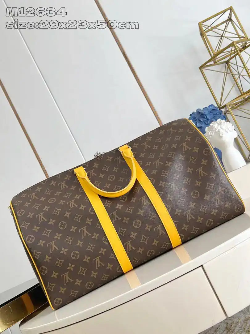 Louis Vuitton Keepall Bandouliere 50 Bag LV M12634 Monogram Yellow
