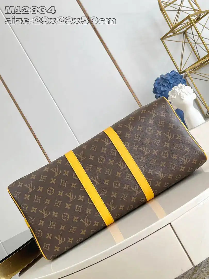 Louis Vuitton Keepall Bandouliere 50 Bag LV M12634 Monogram Yellow