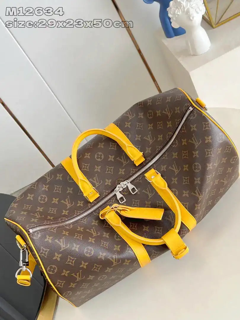 Louis Vuitton Keepall Bandouliere 50 Bag LV M12634 Monogram Yellow
