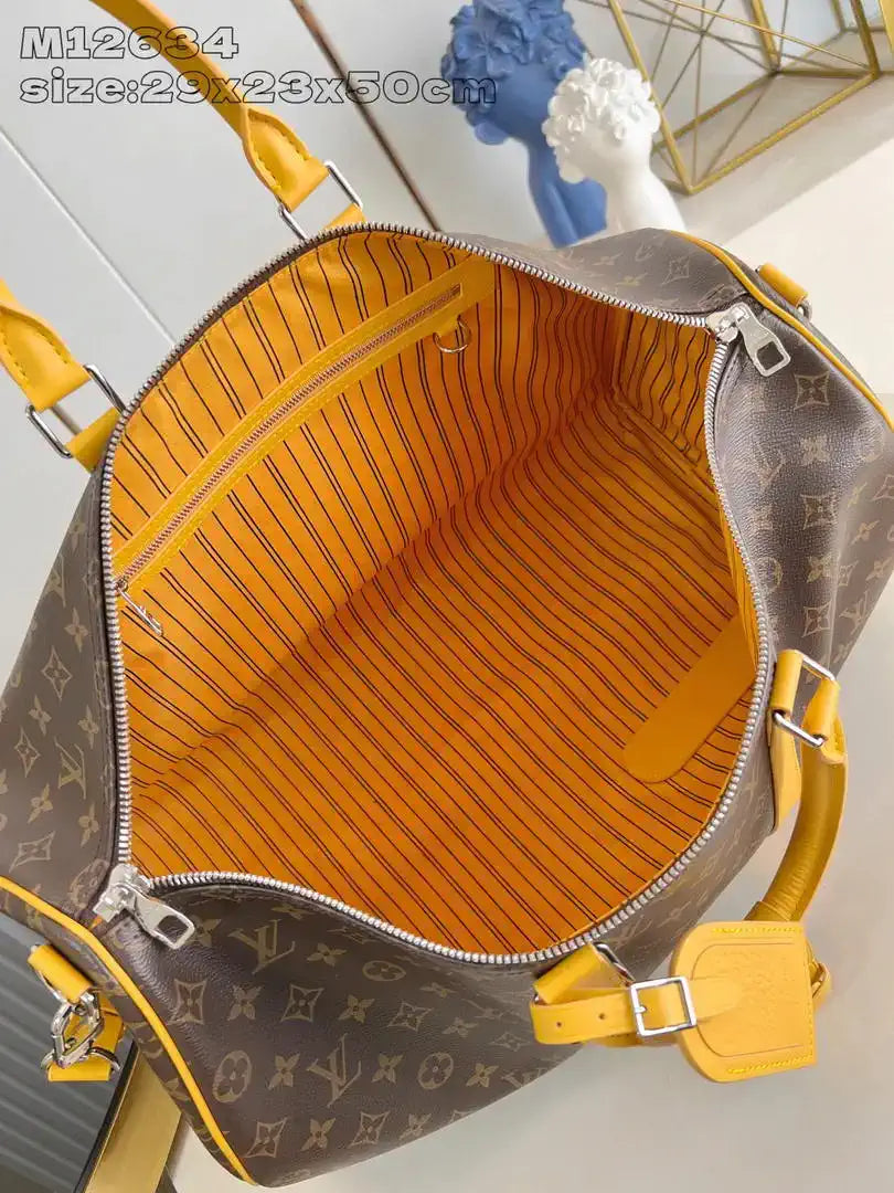 Louis Vuitton Keepall Bandouliere 50 Bag LV M12634 Monogram Yellow