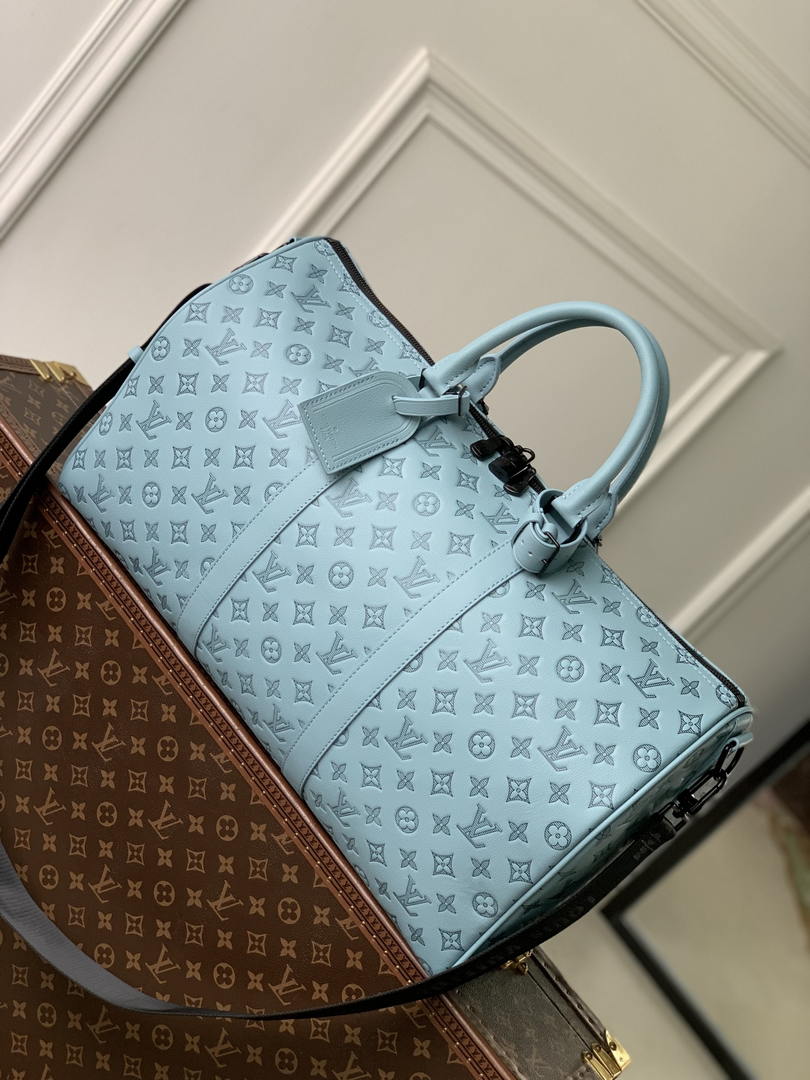 Louis Vuitton Keepall Bandouliere 50 Bag LV M14842 Ligth Blue