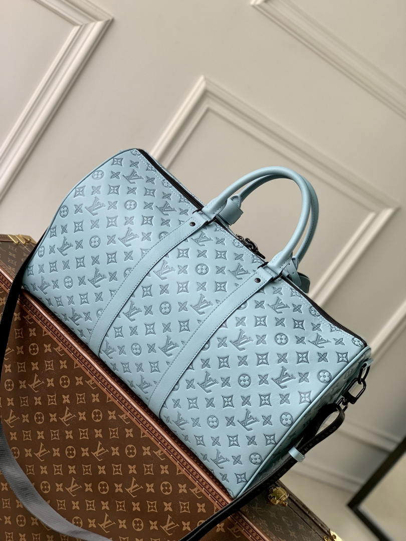 Louis Vuitton Keepall Bandouliere 50 Bag LV M14842 Ligth Blue