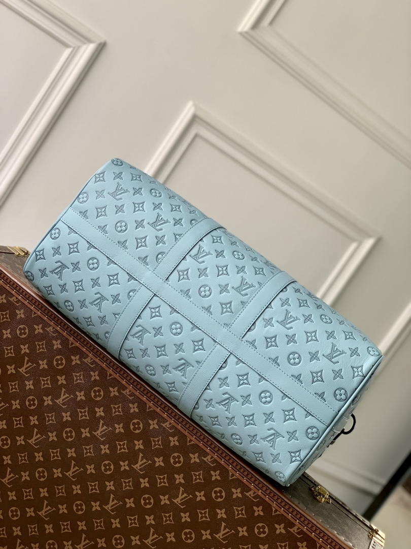 Louis Vuitton Keepall Bandouliere 50 Bag LV M14842 Ligth Blue
