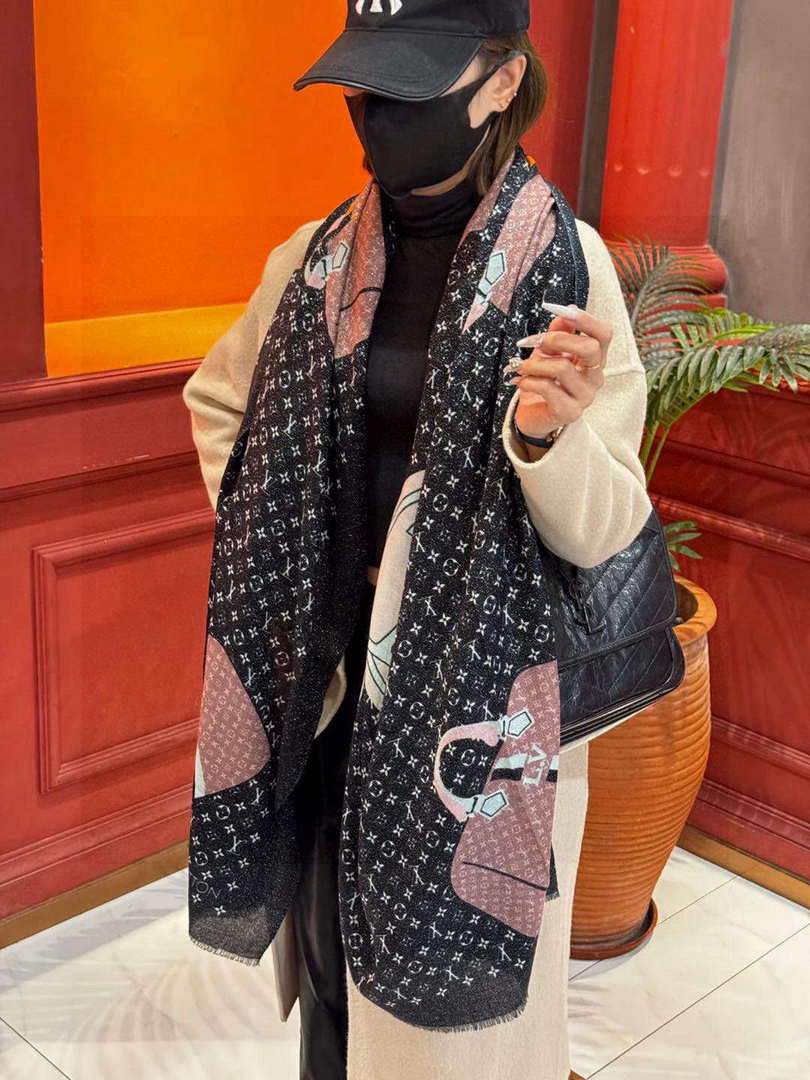 Louis Vuitton Limited Series Popular Cashmere Scarf L60353