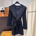 Louis Vuitton LV 1A4PE6 Women's Hooded Wrap Coat L55760