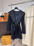 Louis Vuitton LV 1A4PE6 Women's Hooded Wrap Coat L55760