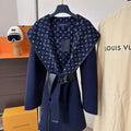 Louis Vuitton LV 1A4PE6 Women's Hooded Wrap Coat L55761