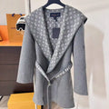 Louis Vuitton LV 1A4PE6 Women's Hooded Wrap Coat L55762