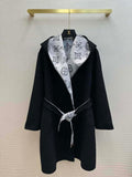 Louis Vuitton LV 1A9LDF Women's Reversible Mahina Monogram Wrap Coat L55745