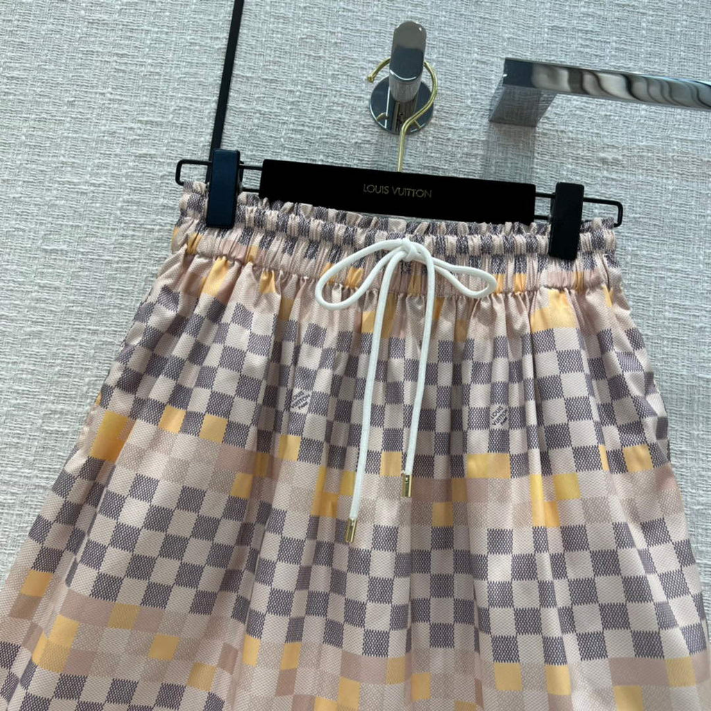 Louis Vuitton LV 1AA833 Pixel Damier Skirt L88035