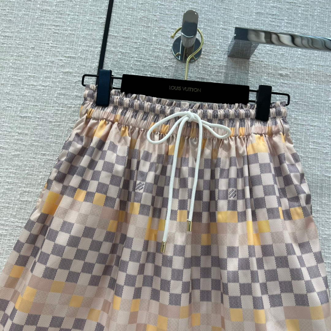 Louis Vuitton LV 1AA833 Pixel Damier Skirt L88035