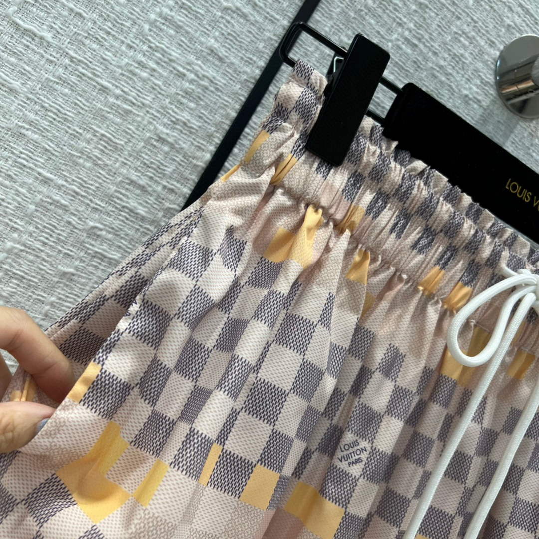 Louis Vuitton LV 1AA833 Pixel Damier Skirt L88035
