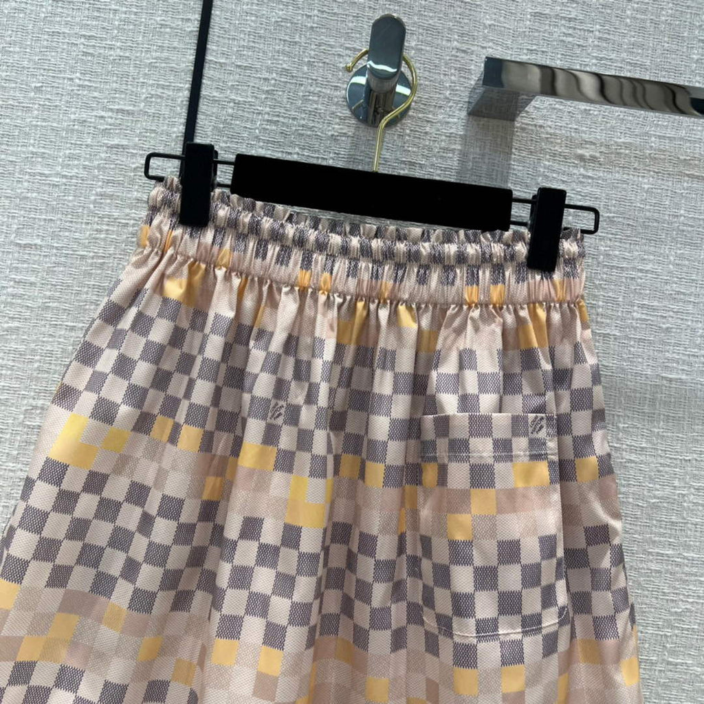 Louis Vuitton LV 1AA833 Pixel Damier Skirt L88035